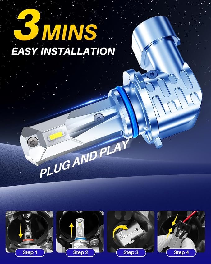 AUTOONE H10 Fog Bulb, 9 Times Brighter H10 Bulb, 3 Min Quick Install, 20 Years Lifespan, No Flicker