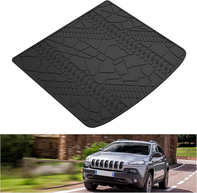 Kiwi Master Cargo Mat for 2014-2023 Jeep Cherokee | (Not Grand Cherokee), Custom Fit All Weather Rear Cargo Liner, Heavy Duty TPE Tray Trunk Mat, Black