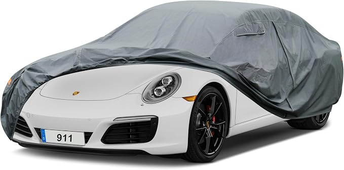 GUNHYI Premium Car Cover Custom Fit Porsche 911 (2011-2026), 16 Layers Heavy Duty Car Cover Waterproof All Weather with Zipper Door for Sun Rain Snow Dust Uv Protection