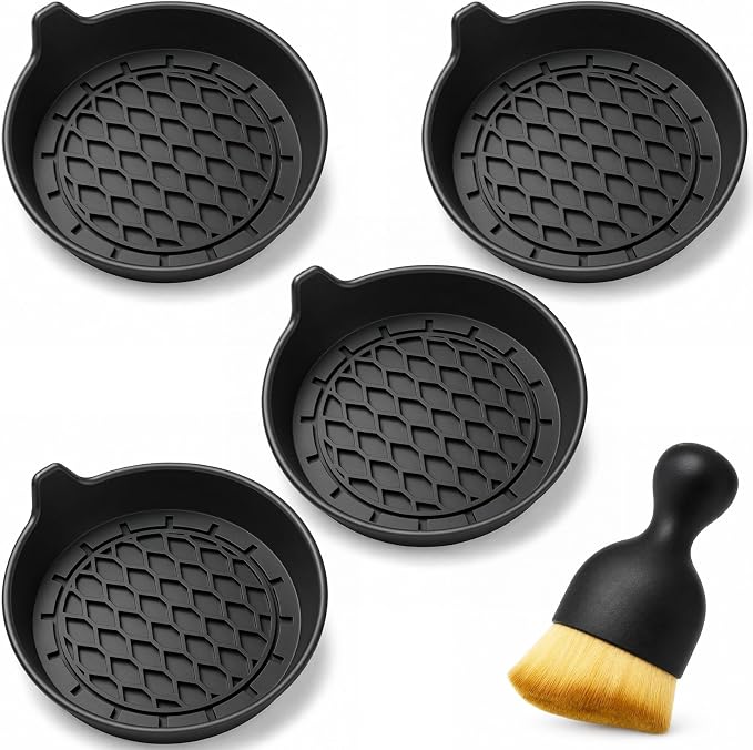 Car Coasters 4 Pcs with Duster Brush, Universal Non-Slip Cup Holders | Universal Car Cup Coaster Waterproof Sift-Proof Spill Holder (Black)