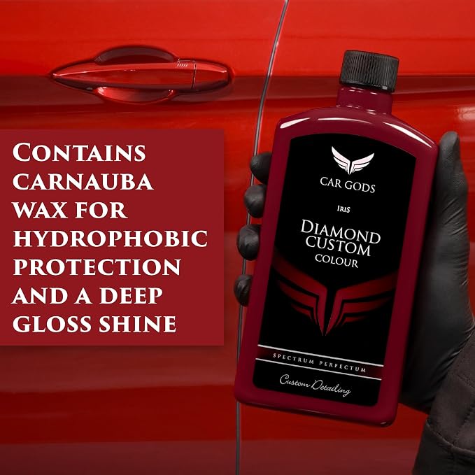 Car Gods Iris Custom Color Dark Red 3-in-1 Polish Wax Color Restorer & Scratch Remover, 16 Colors Available, 17 Fl Oz