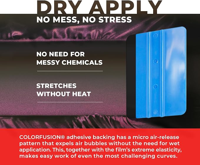 ColorFusion PPF by VViViD, Matte Stealth Cosmic Purple Dry Apply PPF Vinyl Car Wrap Roll 1ft x 5ft