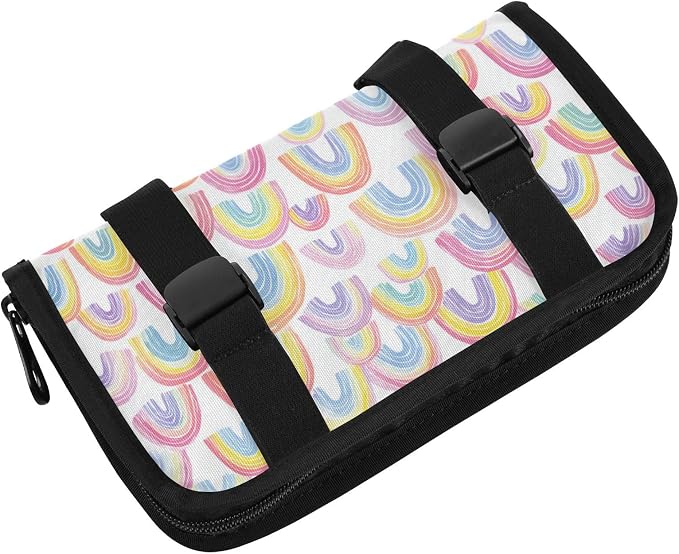 Car Tissue Holder Car Napkin Holder Car Tissue Box Dispenser Storage Case Sun Visor Mask Holder with Adjustable Straps Reusable Refillable Gradient Cute Rainbows