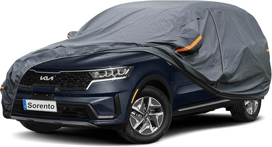 GUNHYI Premium Car Cover Custom Fit Kia Sorento (2002-2026), 16 Layers Heavy Duty Car Cover Waterproof All Weather with Zipper Door for Sun Rain Snow Dust Uv Protection
