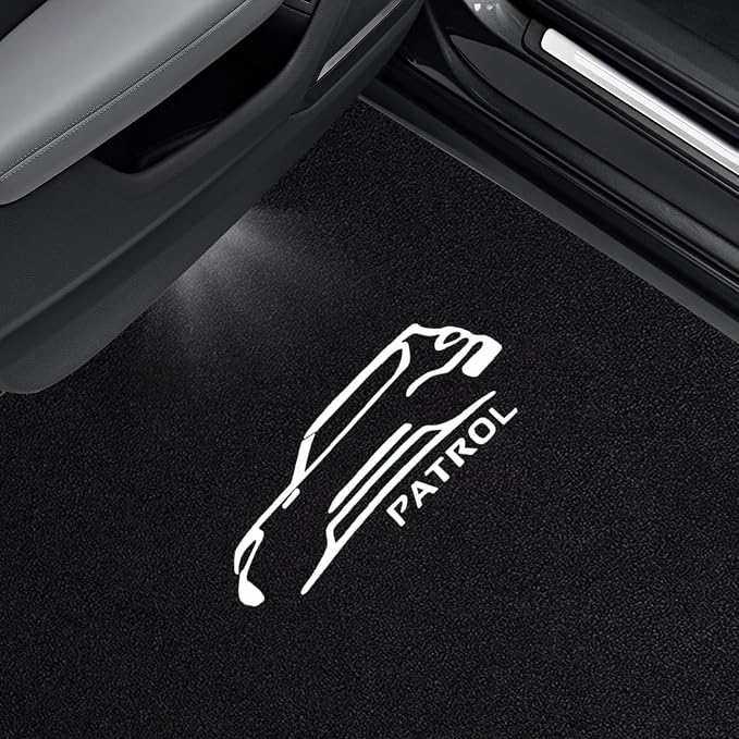 2PCS Car Door Lights Logo for Patrol 2012-2018, Puddle LED Welcome Accessories, Courtesy Ghost Shadow Light
