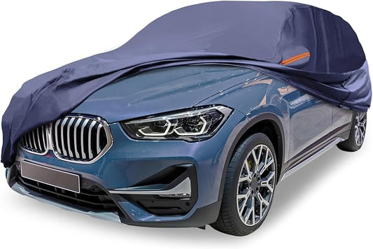 Navy Blue Heavy Duty Waterproof Car Cover for SUV 173"-179" - All-Weather UV Protected Outdoor Full Exterior Cover with Sun/Snow/Rain Resistance