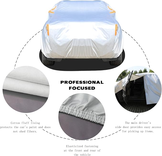 Talyter Truck Cover Waterproof All Weather,Full Exterior Covers Rain UV Protection,Full Outdoor Covers for Chevy Silverado Dodge Ram 1500 Ford F150,Fit Truck-Length 245" to 250"