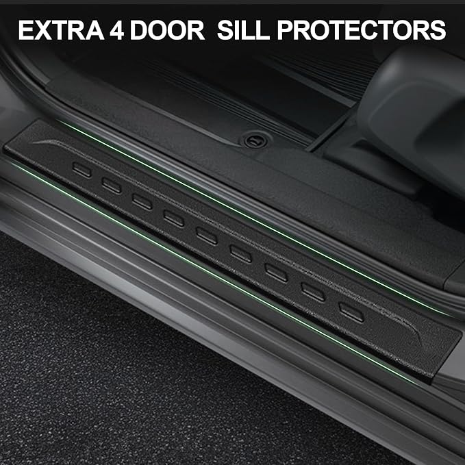 Floor Mats for 2023-2026 2027 Honda HR-V (Include Hybrid), TPE All Weather Durable Floor Liners Door Sill Guards for Honda HRV Accessories