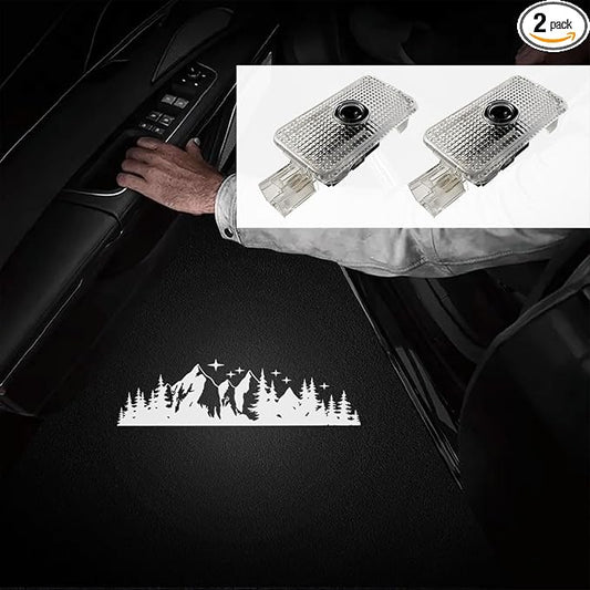 Car Door Logo Lights Puddle Lights Compatible with Forester Outback Ascent Legacy LED Projector Door Shadow Light Accessories (P2)