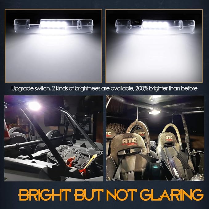 Nirider UTV Interior Light Universal Roll Bar Mount LED Lights Utility Roll Cage Lights Courtesy Interior Dome Light for UTV ATV Polaris RZR Can-Am Truck Car Off Road Vehicle