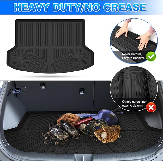 Seltos Cargo mat - Trunk Mat for Kia Seltos 2021-2026 | All Weather Trunk Mat for Seltos Accessories, Heavy Duty Rubber Mats, Car Accessories