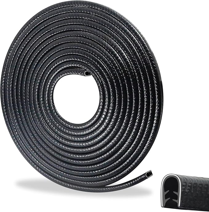 32.8FT Car Door Edge Guard Trim U Shaped Metal Clips No Adhesive Protector | Flexible Car Door Protector, Easy to Trim for a Precise Edge Fit, Scratch-Resistant, Protects from Wall Scuffs and Dings