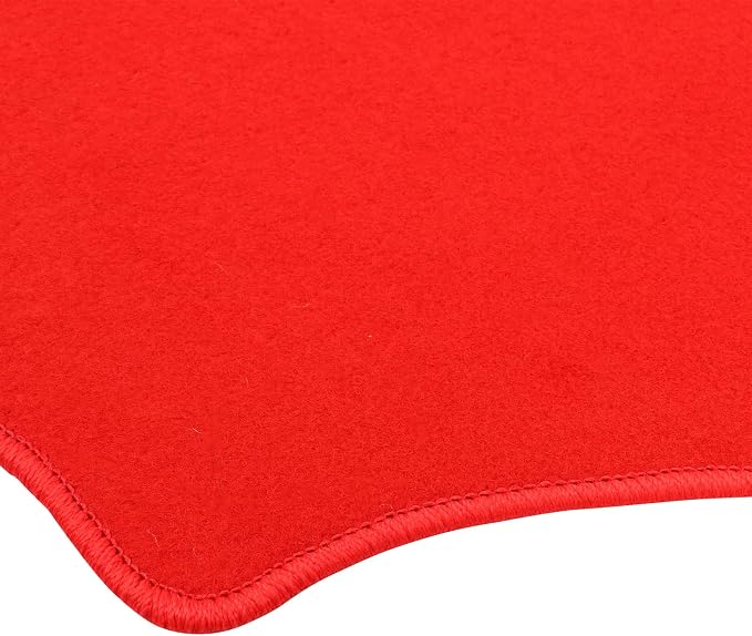 Fit 2016-2021 Honda Civic Floor Mats OEM Fitment Style Red with FK Logo | IKON MOTORSPORTS, Front & Rear Floor Mats Carpet With FK Logo 4PCS, 2017 2018 2019 2020