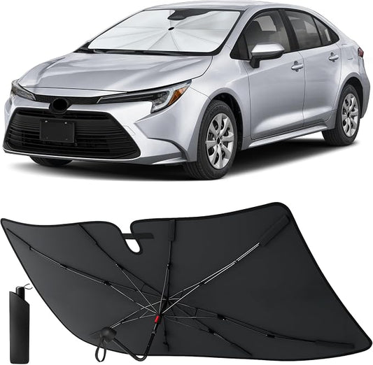 EcoNour Windshield Sunshade & Window Tint for Toyota Corolla 2020-2024 2025 2026 | Front Windshield Sun Shade UV & Heat Shield | Foldable Car Sun Visor for Interior Protection Accessories