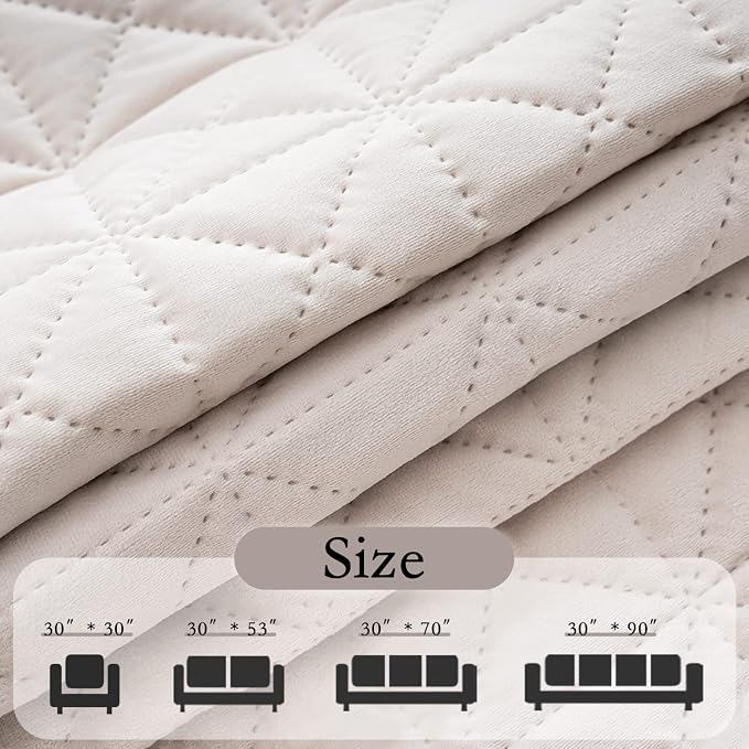 Ameritex Sofa Cover Waterproof for Seats Couch Cover for Dogs Pet Couch Cover Velvet for Chair Loveseat Sofa Machine Washable