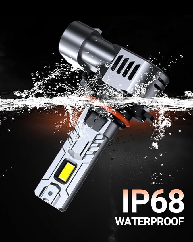SEALIGHT S2S HB3/9005 Light Bulbs, 40000LM Super Brighter, 6500K Pure White 9005 Fog Bulbs, 60K+ Hours Lifespan, 2-Pack for Powersports/ATV Lamps