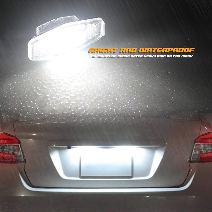 NDRUSH LED License Plate Light Tag Lights Compatible with Honda Accord Civic Sedan Odyssey Pilot Acura, 6000K White, Pack of 2