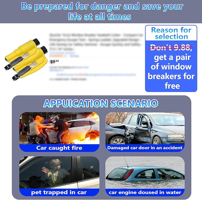 【Compatible with BMW 430i 3 5 Series】 Seat Gap Filler,No Drop Seat Guard Compatible with BMW 430i 3 5 i5 Series,Drop Seat Guards for Cars(2Pcs),Emergency Keychain Car Escape Tool(2Pcs)