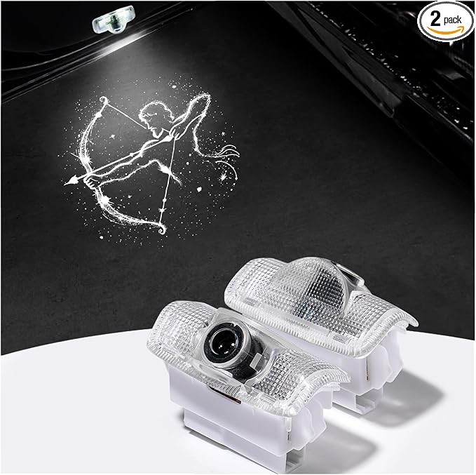 Never Fade HD Car Door Lights Zodiac Logo，2 Pcs Ghost Shadow Puddle LED Lamp Upgraded Welcome Courtesy Projector Compatible with Toyota All Models/Lexus All Models/Infiniti Most Models (Sagittarius)