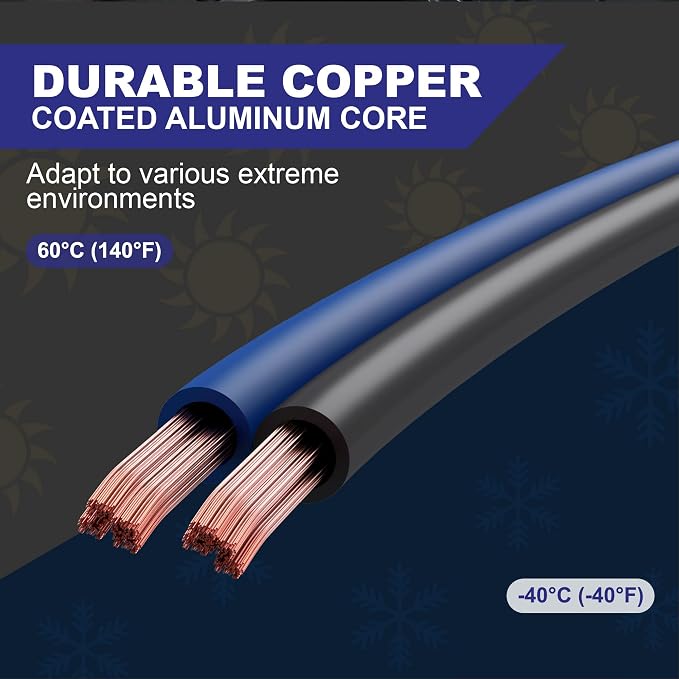 EXTRESPO Heavy Duty Jumper Cables, 0 Gauge 25 Feet 1000Amp Booster Cables, UL Listed Cables for 12V & 24V Cars, SUVs and Trucks, Jumper Cables Kit with Carry Bag, Gloves, Brushes (0 Gauge 25 Feet)…
