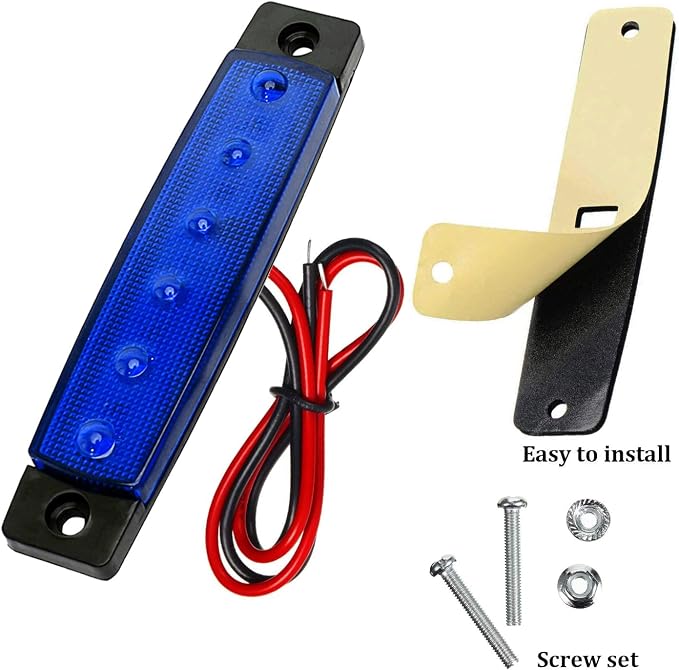10 Pack LED Rock Strip Lights Waterproof Exterior Interior Lights Car Underglow Wheel Fender Well Lighting Kits for Golf Cart Jeep Wangler Offroad Truck Ford RV UTV ATV RZR Snowmobile (Blue)