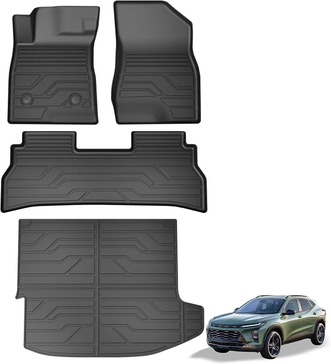 KARPAL Floor Mats for 2024 2025 2026 Chevrolet/Chevy Trax & Buick Envista, All-Weather TPE Custom Fit Anti-Slip Floor Liners Car Mats Accessories