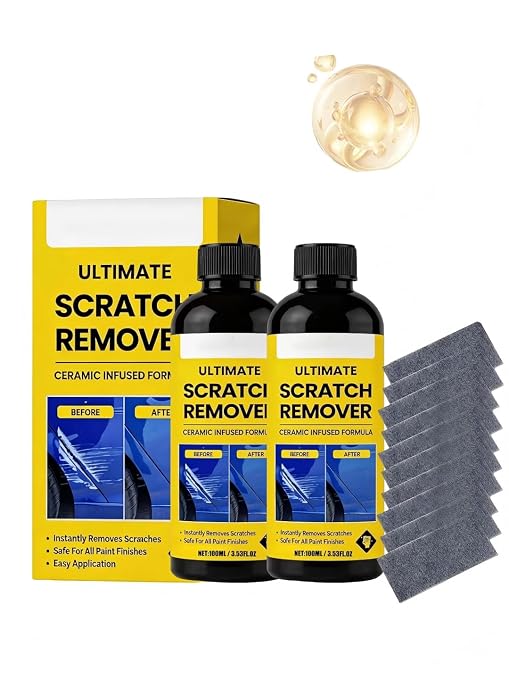2pc Scratch Remover, 100g Nano Car Paint Repair Paste, Fast Eliminate Deep Scratches Swirl Marks, All Color Automotive Polishing Restoration Tool
