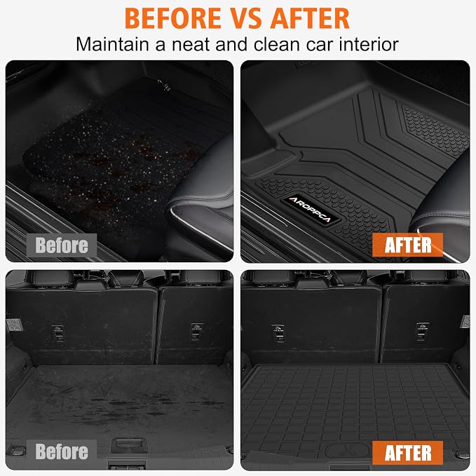 All Weather Floor Mats Cargo Liner with Backrest Mat for 2022-2025 2026 Jeep Grand Cherokee (WL & 4xe, Not WK2 or WL75) 5-Seater, TPE Mats with Door Sill Protectors for Grand Cherokee Accessories