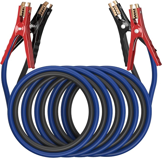 EXTRESPO Heavy Duty Jumper Cables - 4 Gauge 20 Feet 600Amp Automotive Booster Cables for Car Battery, for Car, SUV and Trucks, Jumper Cables Kit with Carry Bag, Gloves, Brushes (4 Gauge 20 FT)…