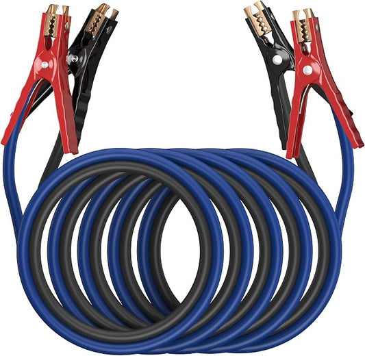 EXTRESPO Heavy Duty Jumper Cables - 4 Gauge 20 Feet 600Amp Automotive Booster Cables for Car Battery, for Car, SUV and Trucks, Jumper Cables Kit with Carry Bag, Gloves, Brushes (4 Gauge 20 FT)…
