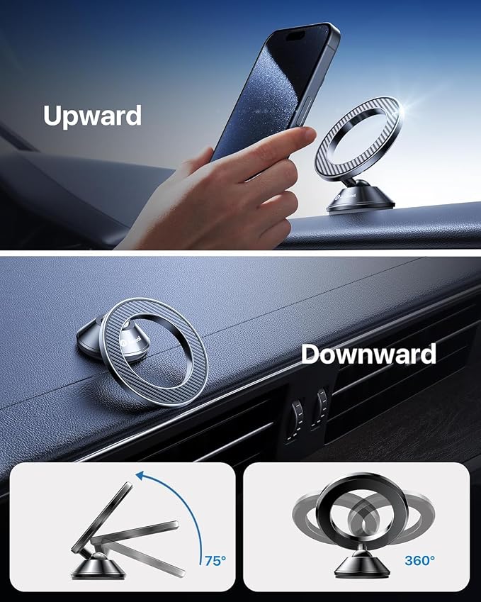 andobil for Magsafe Car Mount [Strongest Magnet & Upgraded 3M Adhesive] Magnetic Phone Holder for Car Dashboard 360 Adjustable Magnetic Car Phone Holder Mount for iPhone 17 Pro Max 16 15 14 13 Plus
