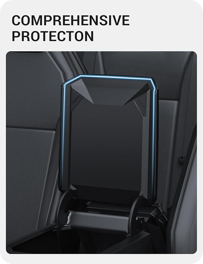 BASENOR Armrest Cover for 2026 2025 2024 Tesla Cybertruck Scratch Resistance Center Console Cover Non-Slip Arm Rest Protector [Proprietary Design] Cybertruck Interior Accessories Black