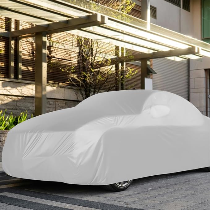 Luxshiny Heavy Duty Waterproof Car Cover XL, Weatherproof Full SUV and Truck Protection, Sunshade Snowproof Dustproof Automotive Exterior Cover for Seasons
