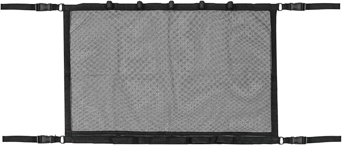 Car Ceiling Cargo Net Pocket, 31"x21" Adjustable Double-Layer Mesh Roof Organizer Long Trip Storage Bag,Truck SUV Travel Long Trip Camping Interior Accessories