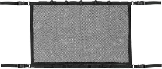 Car Ceiling Cargo Net Pocket, 31"x21" Adjustable Double-Layer Mesh Roof Organizer Long Trip Storage Bag,Truck SUV Travel Long Trip Camping Interior Accessories