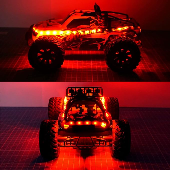 LED Light Strip for RC Fixed Wing Airplane Flying Wing Plane AR Wing Drone Model Car Truck (Red)