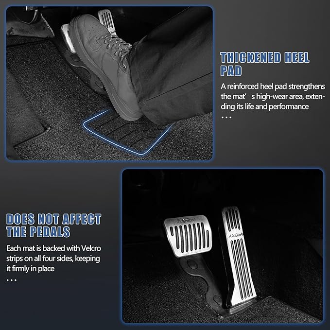 Carpet Floor Mats for 2016-2021 Honda Civic Coupe/Sedan/Hatchback | Custom Fit All Weather Floor Liner, 1st & 2nd Row, Black