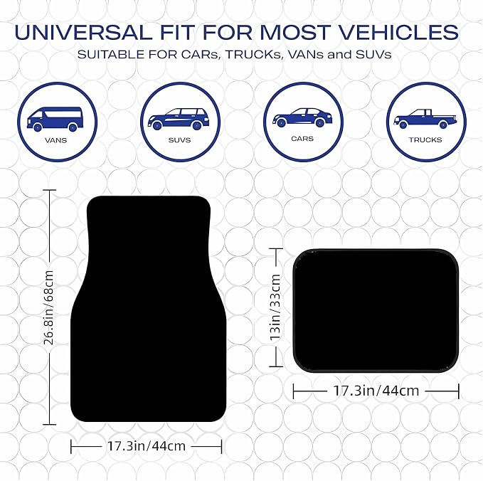 Universal Fit Car Floor Mats Set of 4Pcs, Intersecting City Roads All-Weather Front Rear Car Carpet Mats, Non-Slip Car Floor Mat Car Accessories for Automotive Trucks SUV Sedans Vans