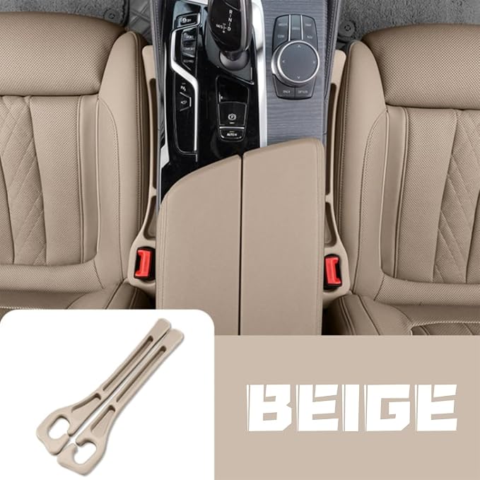 Car Seats Gap Filler Dual-Slot Car Seat Gap Organizer – with Belt Slot, Anti-Drop Gap Filler for Cars & SUVs – No More Lost Items, All Within Reach (2PCS)
