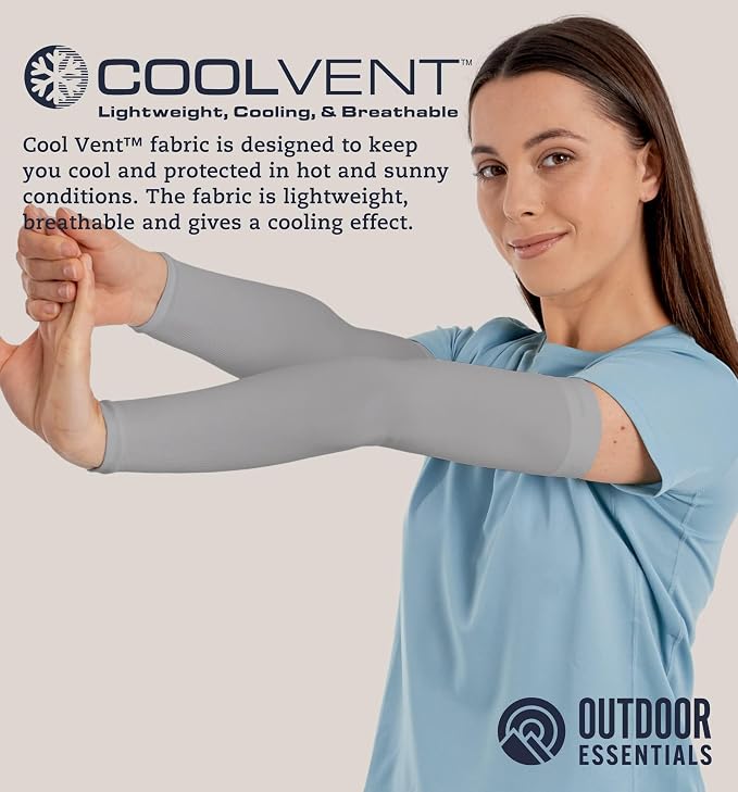 OutdoorEssentials UV Sun Sleeves for Men & Women, Cooling Arm Sleeves UPF 50+ | Golf, Tattoo Cover Up, Sun Protection