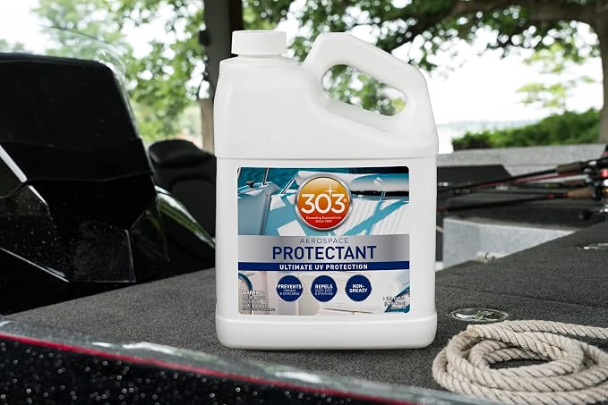 303 Marine Aerospace Protectant for Boat Vinyl, 1 Gallon | Provides UV protection for marine vinyl and surfaces while helping prevent fading, cracking, and staining.