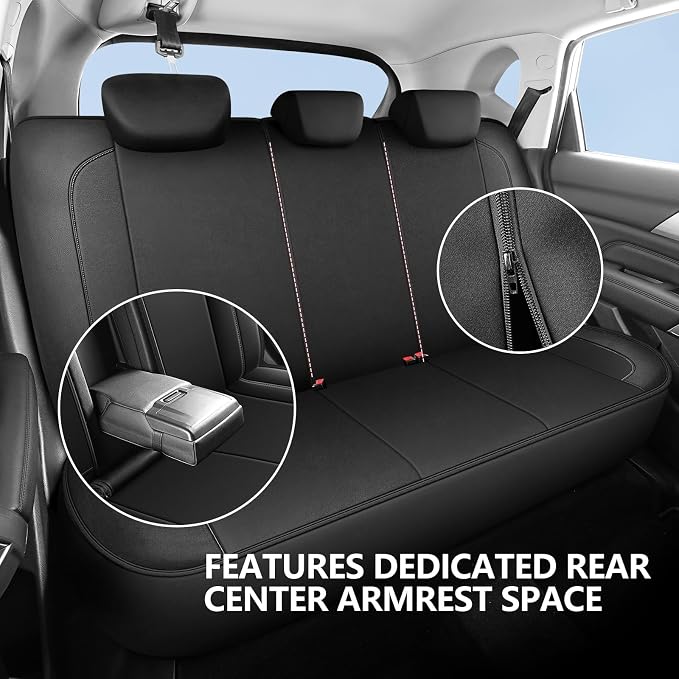HChengkikz Full Set Neoprene Waterproof Car Seat Covers, Seat Protectors | Water Resistant Seat Protectors, Airbag Compatible, Universal Fit for Sedans, SUVs, Trucks, Vans