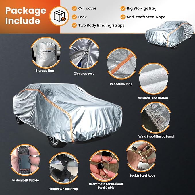 Outdoor Waterproof All Weather Pickup Cover Small Truck Cover Rain UV Protection Heavy Duty Full Exterior Cover Fit Truck Up to 212"
