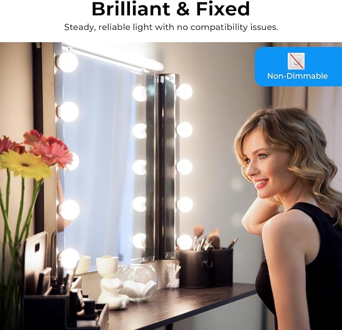 GvvooHome Vanity Light Bulbs for Bathroom, G25 LED Globe Light Bulbs for Makeup Mirror Dressing Room, 60W Equivalent, 5000K Daylight, 800LM, E26 Base, Non-Dimmable, 8-Pack