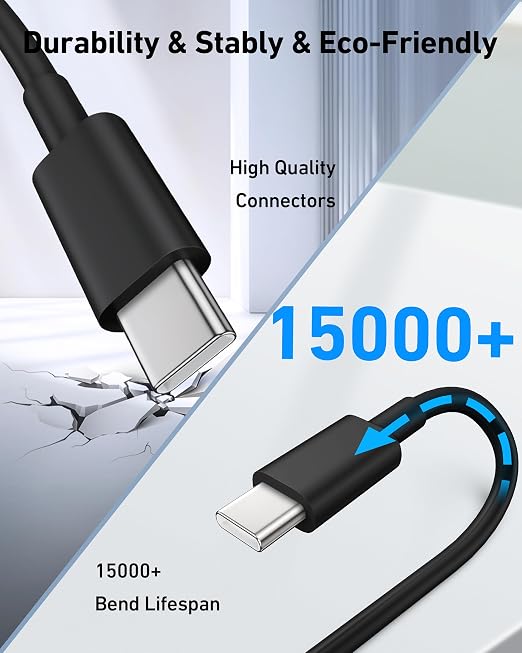 Car Carplay Cable for iPhone 17/17 Pro/Air/17e/16/15 Pro Max Charger Cord | 2Pack USB A to USB C for CarPlay USBC Cable, iPad, Galaxy, Android Phone Accessories Charging Wire Type-C Car Charger Cord