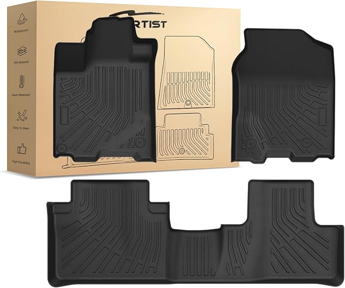 Cartist Compatible with Floor Mats 2016 2017 2018 Acura RDX 8-Way Power Seats All Weather Floor Liner Carpet Protection 3D TPE Odorless