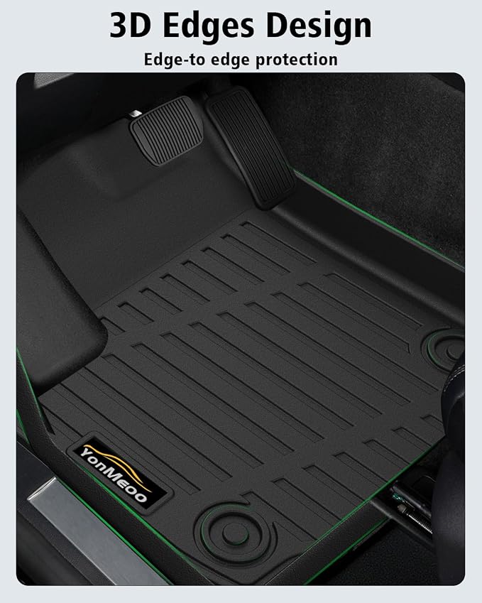 Floor Mats Custom for Kia K4 2025 2026 Sedan | All Weather TPE Rubber Floor Liners, Cargo Liner Full Set for K4 Accessories, Black