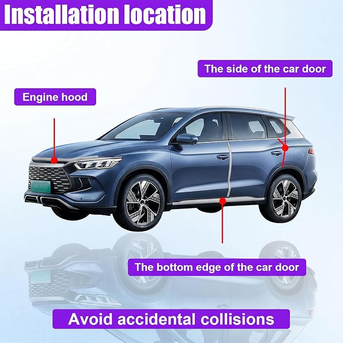 16Ft (5M) Car Door Edge Protector (Blue-5M) | Self-Adhesive Scratch Resistant U Shape Door Edge Guard Decoration, Anti-Collision Car Door Trim Strip for Truck, SUV, Sedan