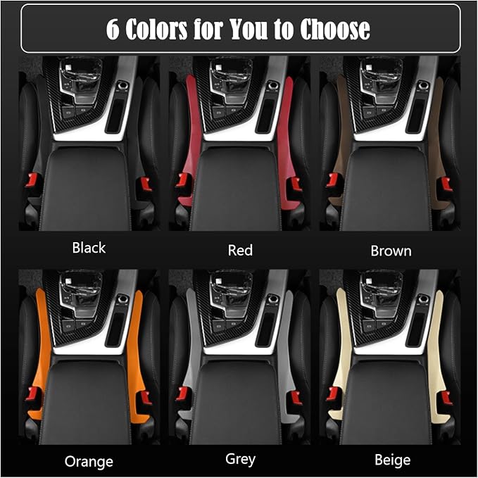 Car Seat Gap Filler 2 Pack, Universal Organizer for Car SUV Truck to Fill The Space Between Seat and Console, Car Seat Blocker and Catcher Prevent Things from Dropping, Easy to Install (Grey)