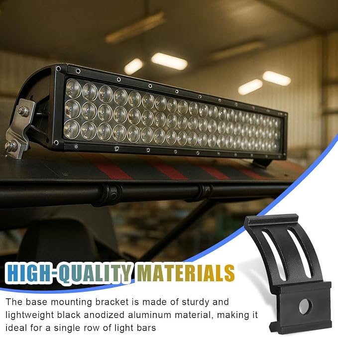 2PCS LED Light Bar Mounting Brackets, Adjustable Side Bracket Kit, Slide Base Bottom Mount Universal for Work Light Bars, LED Pod (902-3)